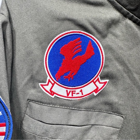 Top Gun Goose Nick Bradshaw Costume Val Kilmer Flight Mechanic Jumpsuit S-M - Picture 9 of 13